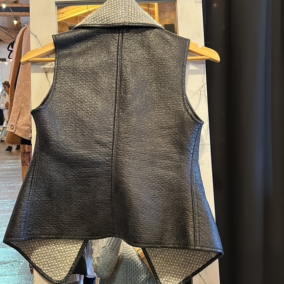 RW&Co Faux Leather Wool Blend Vest - Picture 2 of 3